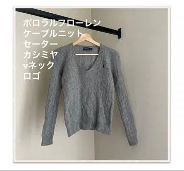 폴로 랄프로렌 POLO 케이블 니트 스웨터 캐시미어 v넥 S
