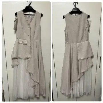 RANDA 튤 레이어드 자켓 원피스