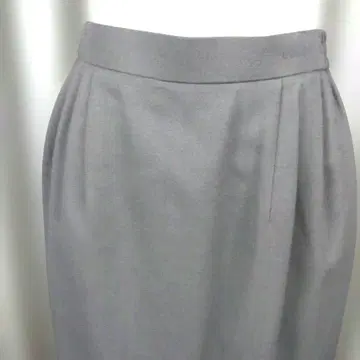 일본제 [ 9AR ] 울 그레이 플리츠 미디 스커트 무지 A7