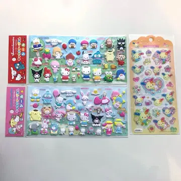 산리오 캐릭터 도감 씰 / 드롭 주얼리 씰 우사하나