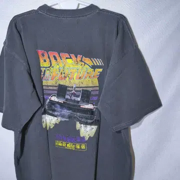 새상품 T셔츠 L 백투더퓨처 데로리안 피그먼트 모노마트