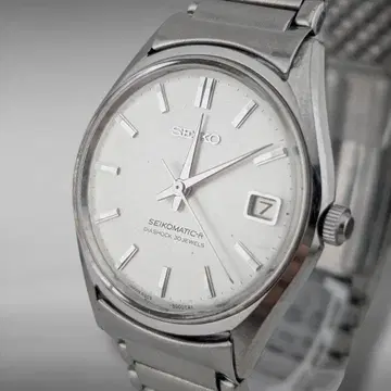 [ 작동 ] 세이코 세이코매틱 R 30석 실버 돌고래 각인 자동 와인딩