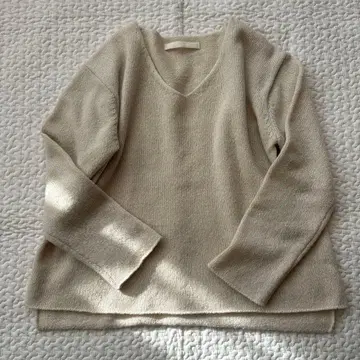 evam eva 울 실크 V넥 풀오버