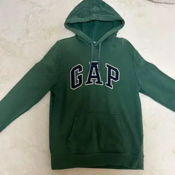 GAP 다크 그린 후드 부착 후드티 M