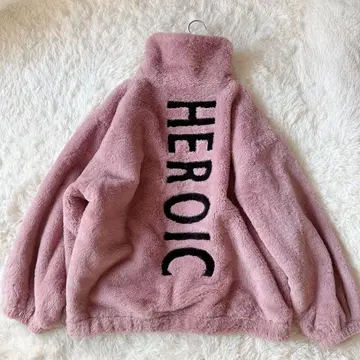 새상품급 핑크 보아 자켓 빅 로고 빅 사이즈 y2k 헤이세이 갸루 3L