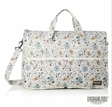 [ SNOOPY ] 접이식 보스턴 백 M 플라워 베이지 미사용 새상품