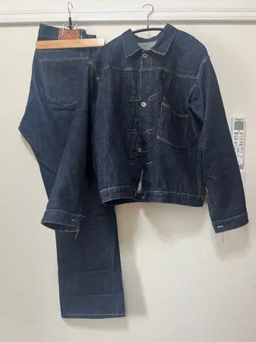 슈가케인 S1944 데님 셋업 G 자켓 W40 팬츠 W32