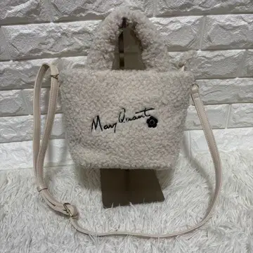 [ 고품질 ] 레어 MARY QUANT 보아 자수 2way 숄더 퍼 백