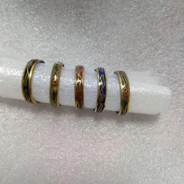 빈티지 칠보 세공 반지 5개