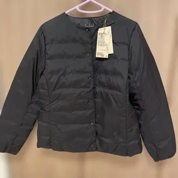 무인양품 경량 다운 포켓터블 노카라 자켓 L