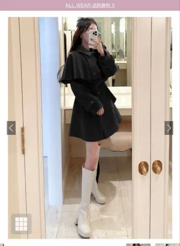 GRL 2way 케이프 세트 코트