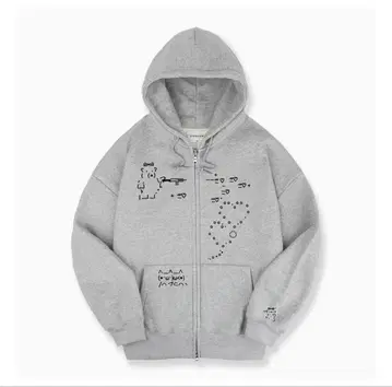 AMBLER 이모지 자수 집업 후드 자켓