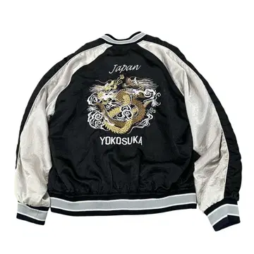 90s MS:NICX SIXX 새틴 스카잔 양면 자수 소류