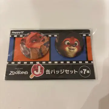 주토피아 제일복권 J상 닉 어린 시절 캔뱃지 세트