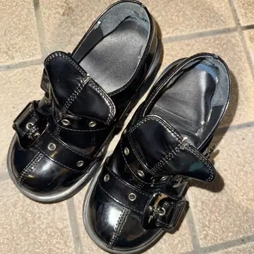 블랙 고딕 Y2K 통굽 다크코어 로퍼