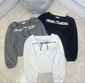 evelyn 리브레이스 상의 블랙