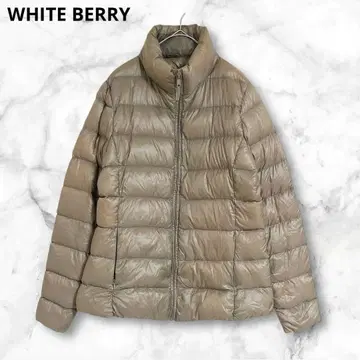 화이트 리 다운 점퍼 아우터 긴팔 브라운 계열 L 퀼팅