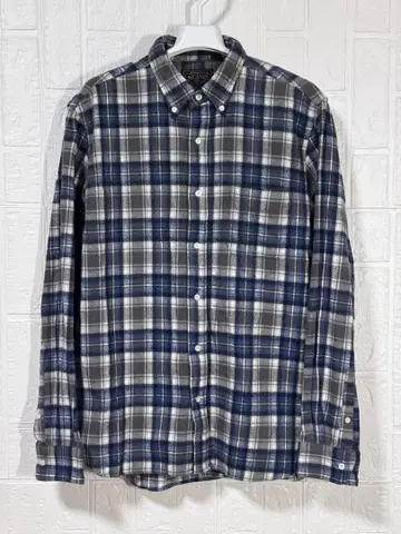 BEAMS 빔즈플러스 체크 무늬 긴팔 셔츠 L 사이즈