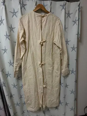 유로 구제 의류 메디컬 스모크 원피스 독일군 베이지 구제 의류 분위기