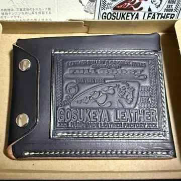 고스케야 가죽 라이더스 미니 지갑 몬로 Black Beauty 차심