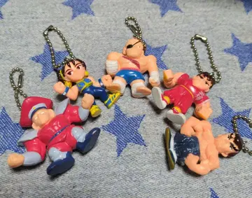 중고 레트로 스트리트 파이터 키링 5개 세트
