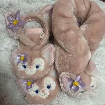 디즈니씨 리나벨 머플러 장갑 미튼 헤어밴드 세트