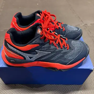 미즈노 웨이브 스파크 와이드 OC 테니스화 24.5cm 남녀 공용