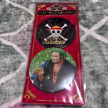 원피스 벌스데이 캔뱃지&커버 세트 로로노아 조로 무기와라 스토어 한정판