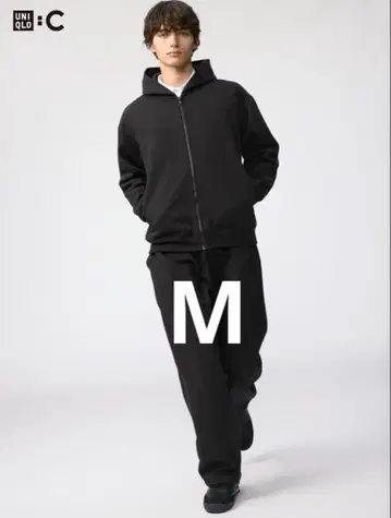 유니클로 c 와이드 스웨트 팬츠 M 블랙