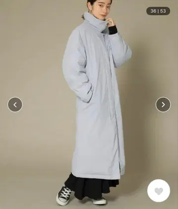 KBF 패딩 롱 다운 코트 아이스 블루