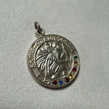 CREED제 실버 여행의 수호신 성 크리스토퍼 펜던트 스와로브스키