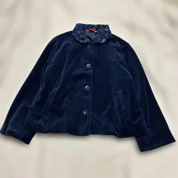 그라니프 graniph 자수 벨로아 자켓 F 네이비