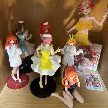 5등분의 신부 피규어 6개 + 아크릴 스탠드 세트