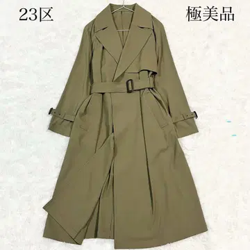 [컨디션 최상] 23구 폴리에스테르 트윌 스트레치 트렌치코트 38 벨트