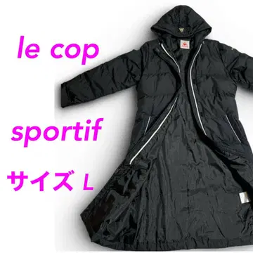 le coq sportif 다운 자켓 벤치 코트 블랙