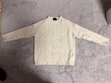 NUMBER (NINE) 아이보리 케이블 니트 스웨터