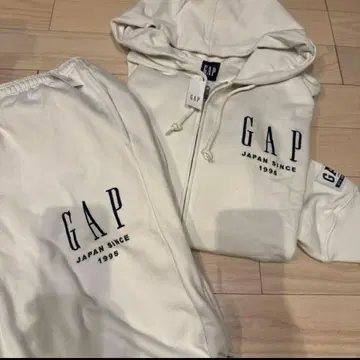 GAP 후드티 30th 30주년 기념일 화이트 L 셋업