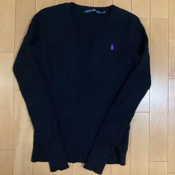 폴로 랄프 로렌 니트 스웨터 160 S 케이블 짜임 자수 울