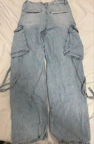 ZARA 라이트 블루 카고 데님 팬츠 EUR36
