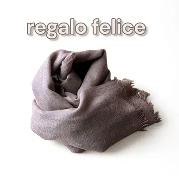 [캐시미어 100%] regalo felice 대형 스톨 베이지 프린지