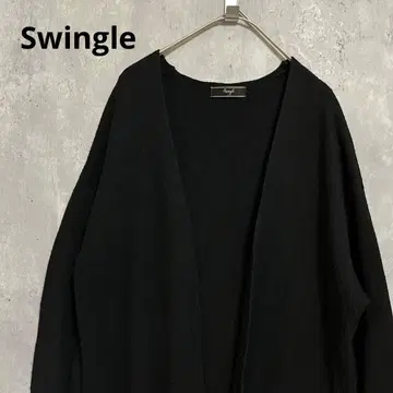 Swingle 포켓 퍼 달린 롱 가디건 깔끔한 캐주얼