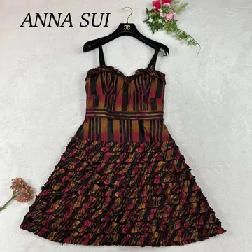 K334 M 안나수이 파티 드레스 무릎 기장 원피스 레드 여성용