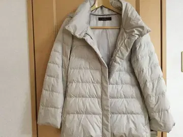 Reflect 스탠드 칼라 후디드 다운 코트 13LL 내추럴