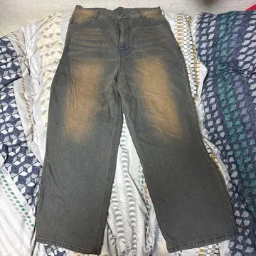 SPINNS 배기 데님 빈티지 컬러