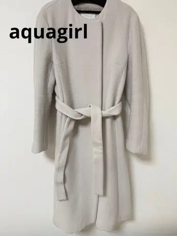아쿠아걸 aquagirl 벨트 포함 노카라 울 롱 코트