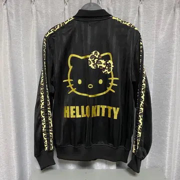 키티 저지 레오파드 무늬 헤이세이 갸루 상의