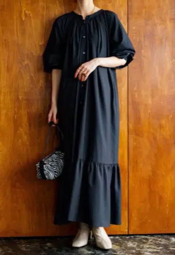 Loungedress 2way 티어드 원피스 블랙