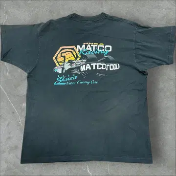 90s 핫 로드 협회 드래그 레이스 페이드 분위기 티셔츠 포켓티