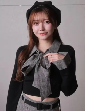 LIP SERVICE 2way 셔츠 레이어드 니트탑 믹스1