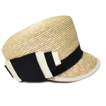 새상품급 스트로우 캡 리본 라피아 햇 Narcissus